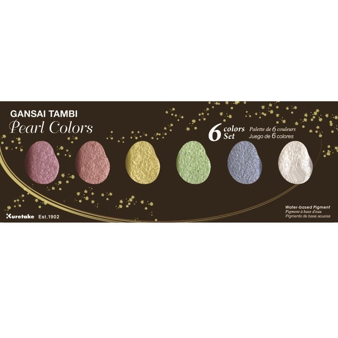 Kuretake Gansai Tambi 6 Colour Pearl Set