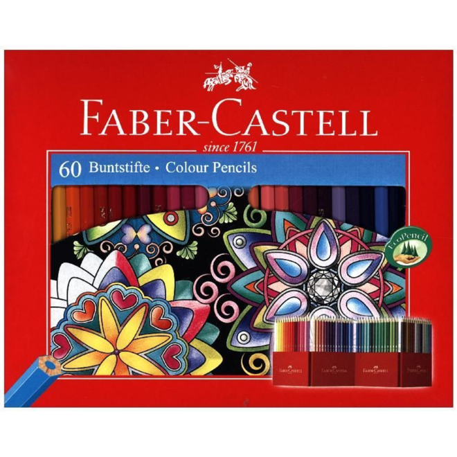 Faber Castell Castle Box of 60 Coloured Pencils