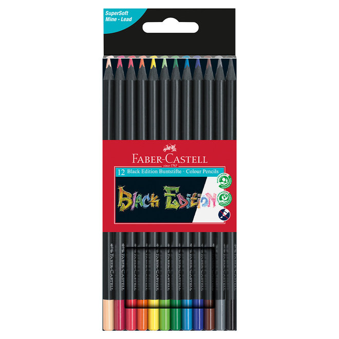 Faber Castell Black Edition Colour Pencils 12 Set