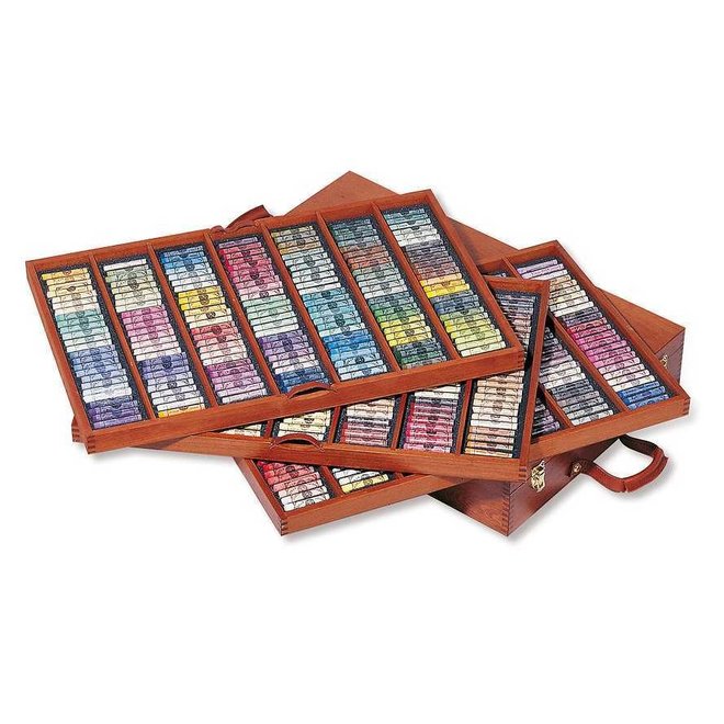 Sennelier 525 Glorious Soft Pastel Sticks in a Wooden Box