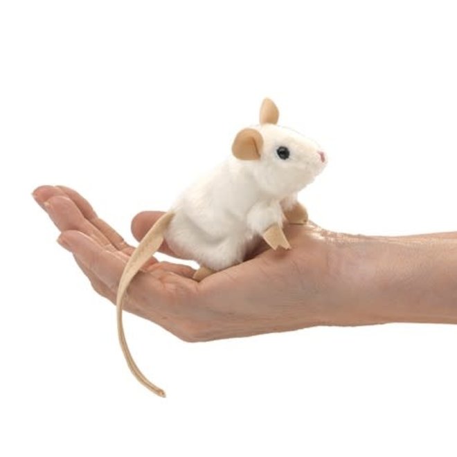 Folkmanis Finger Puppet - Mini White Mouse
