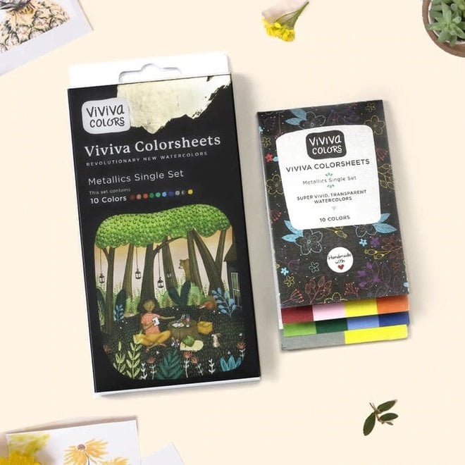 Viviva Colorsheets Metallic Watercolour Set 10pc