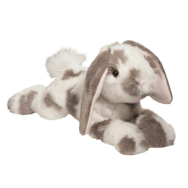 Douglas Cuddle Toy Plush Ramsey Gray Spotted Floppy Bunny