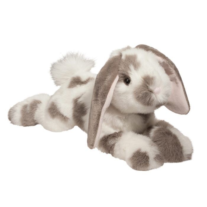 Douglas Cuddle Toy Plush Ramsey Gray Spotted Floppy Bunny Endeavours ThinkPlay