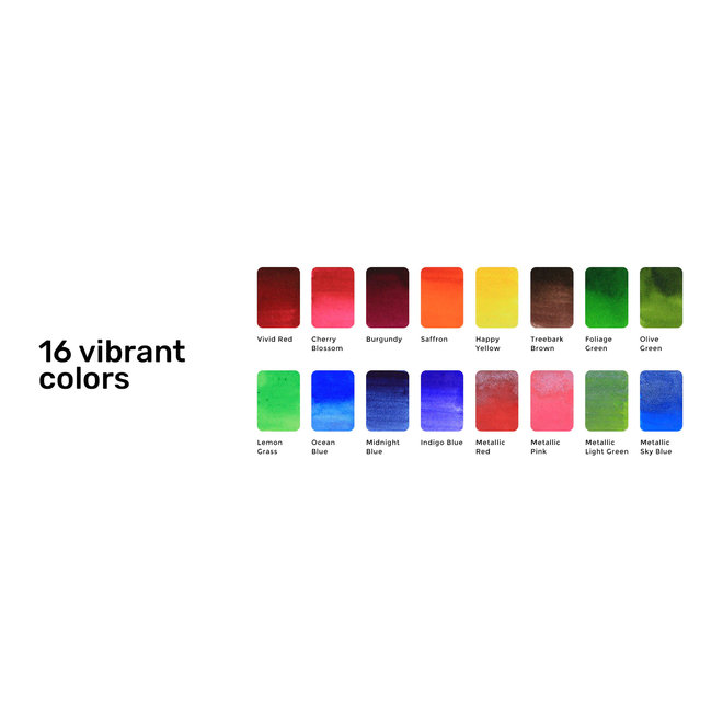 Viviva Colorsheets Spring Watercolour Set 16Pc
