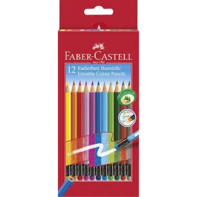 FaberCastell Erasable Coloured Pencils 12Pk Set Endeavours ThinkPlay