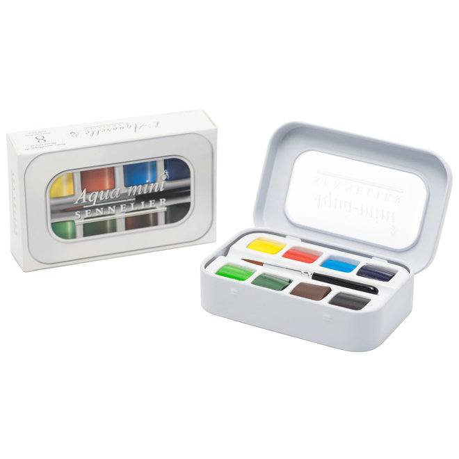 Sennelier L’Aquarelle Watercolour 8 Half Pan Mini Set