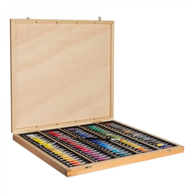 Sennelier French Artists' Watercolour Sets, 98-Color Complete Wood Set