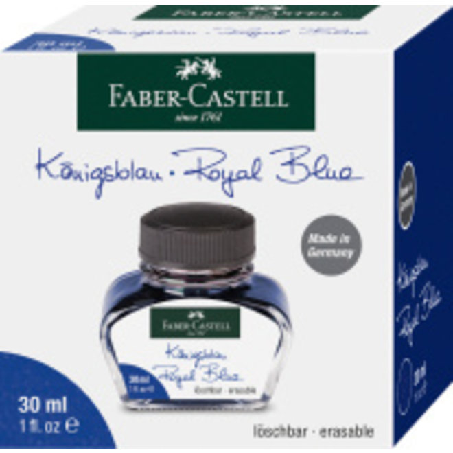 Faber-Castell Bottled Ink 30ml Erasable Blue