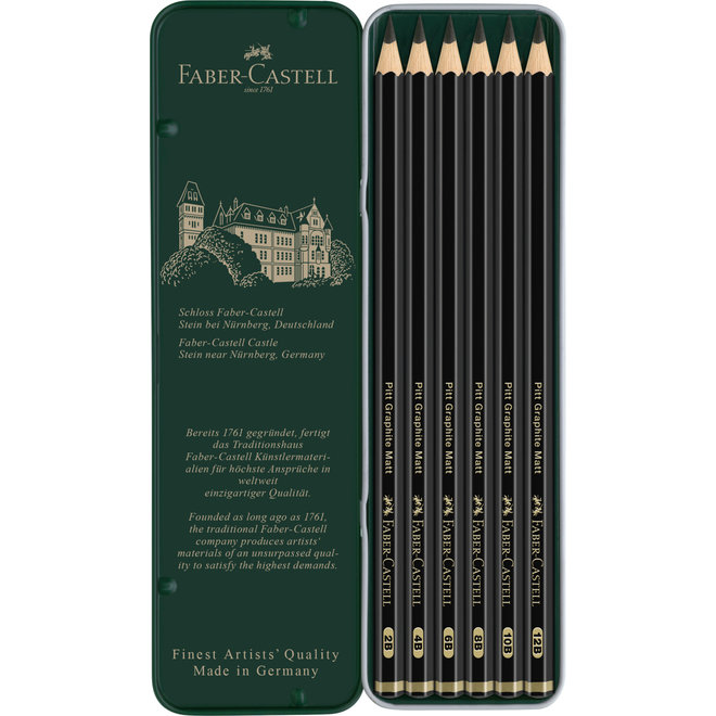 Faber Castell Pitt Matt Graphite Set of 6 Pencils
