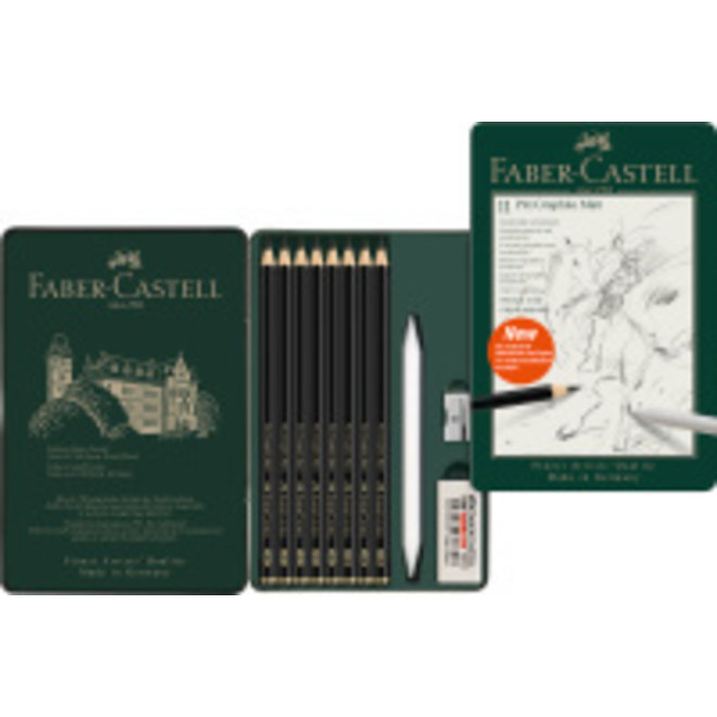Faber-Castell 11 Piece Pitt Graphite Tin Set