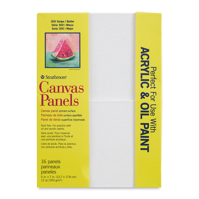 Strathmore 300 Series Canvas Panels 5x7" Value Pack of 16 panels