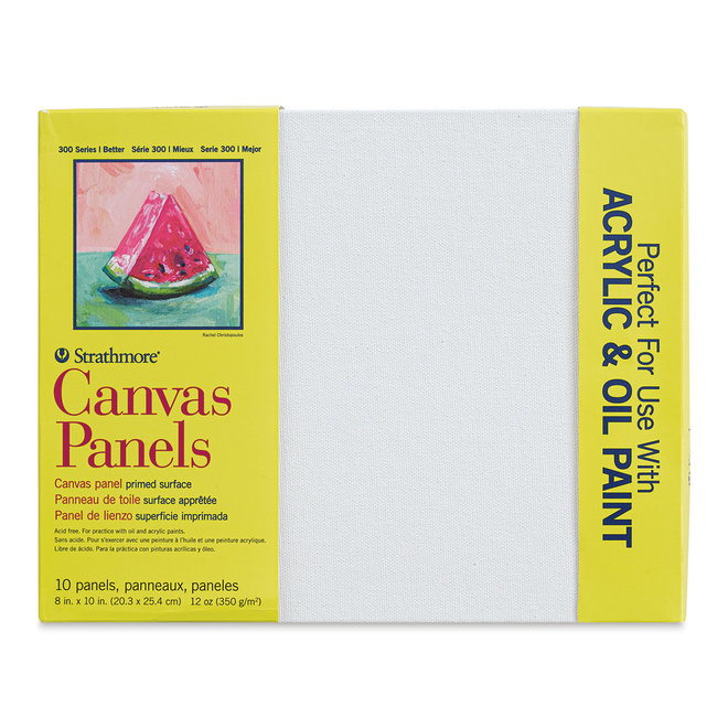 Strathmore 300 Series Canvas Panels 8X10" Value Pack Of 10 Panels