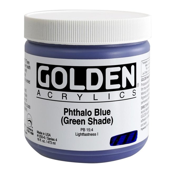 Golden 16oz Phthalo Blue (GS) Heavy Body Series 4