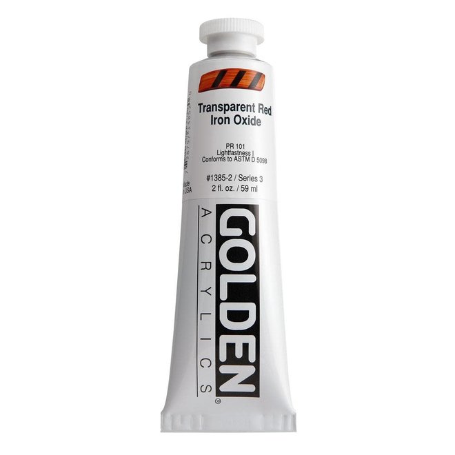 Golden 2Oz Transparent Red Iron Oxide Heavy Body Series 3