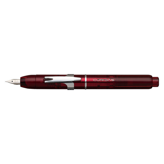 Platinum Curidas Retractable Fountain Pen Grand Red Medium Nib