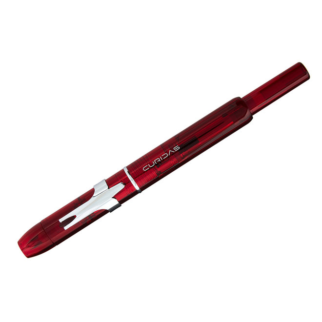 Platinum Curidas Retractable Fountain Pen Grand Red Medium Nib