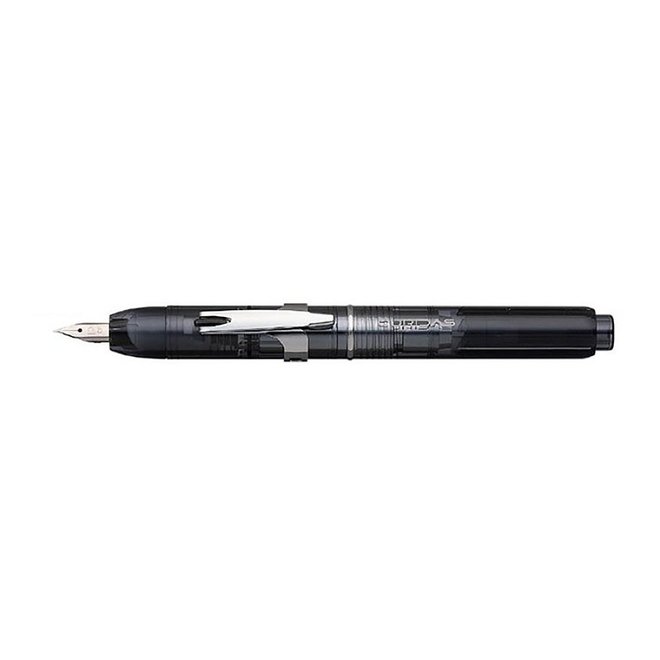 Platinum Curidas Retractable Fountain Pen Graphite Smoke Fine Nib
