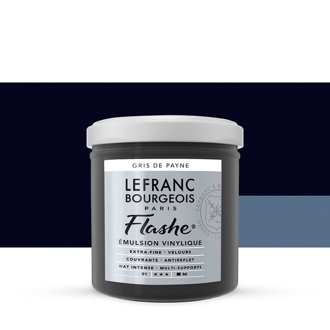 Lefranc Bourgeois  Flashe, Payne'S Grey, Matte Artist'S Color, 125Ml Jars