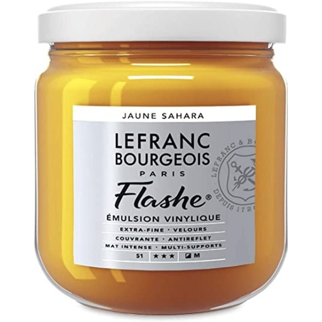 Lefranc & Bourgeois Flashe, Sahara Yellow, Matte Artist's Color, 125ml Jars