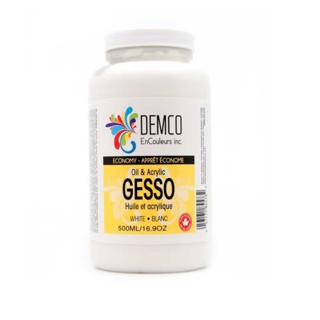 Demco 16.9Oz 500Ml Economy Gesso White - Oil & Acrylic