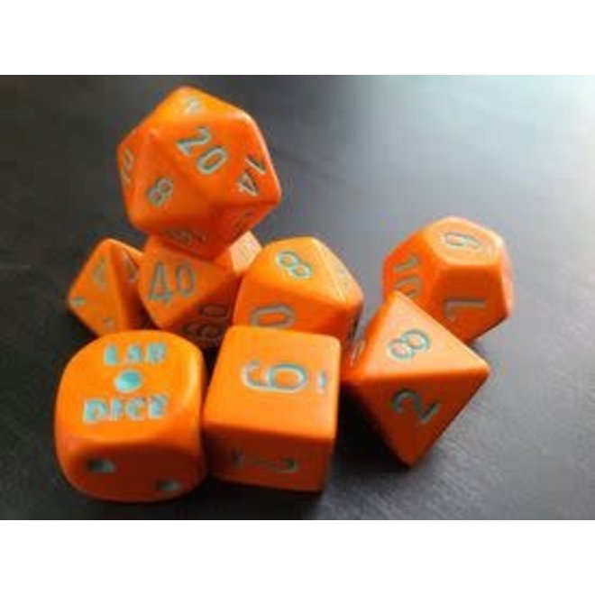Chessex Lab Dice: CHX30038 - Heavy Orange/Turquoise 7pc Set