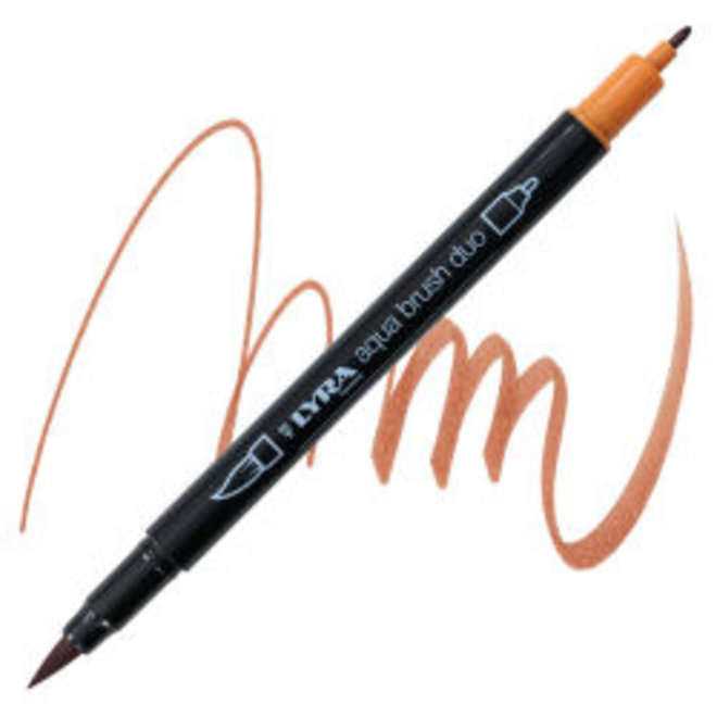 Lyra Aqua Brush Duo Marker - Burnt Ochre