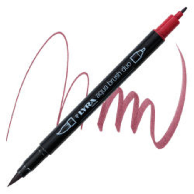 Lyra Aqua Brush Duo Marker - Pompeian Red