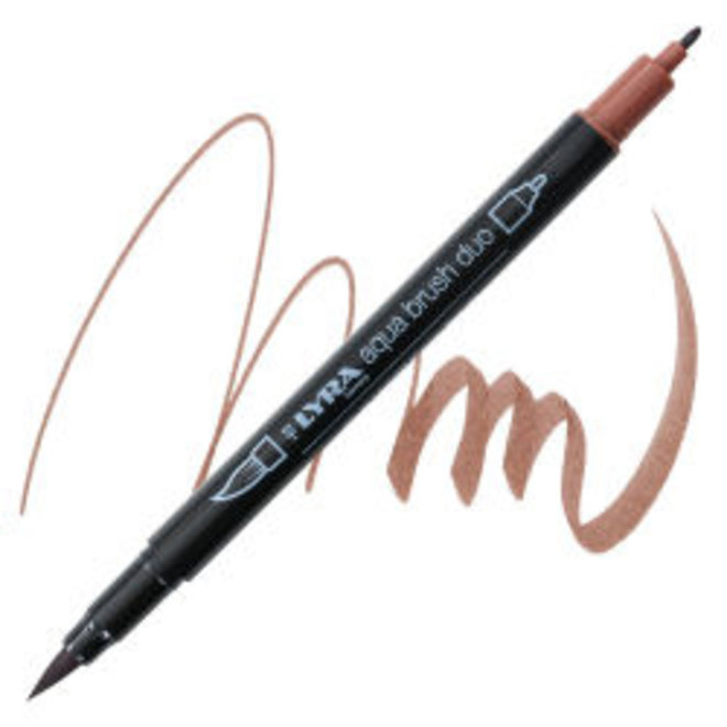 Lyra Aqua Brush Duo Marker - Mars Red