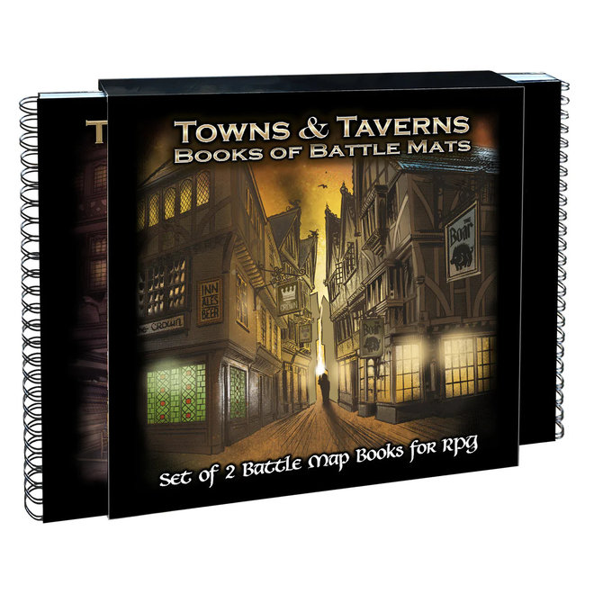 Towns & Taverns: Books of Battle Mats - Set of Two Battle Map Books for RPG