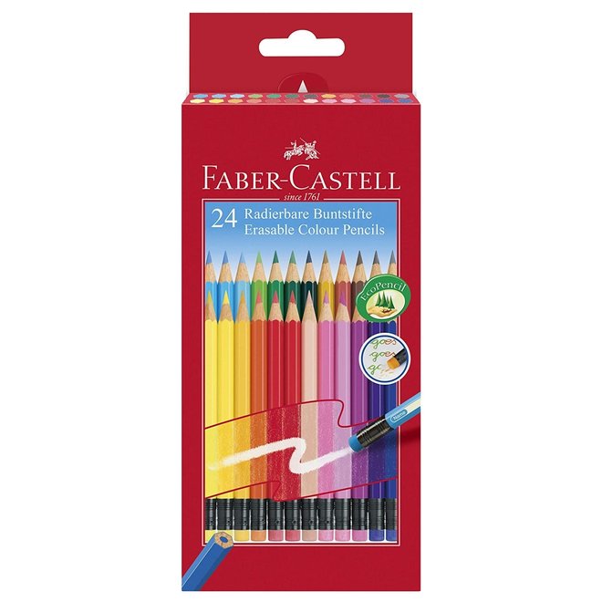 Faber-Castell Erasable Coloured Pencil Box 24Pc