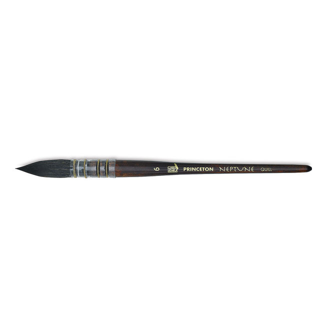 Princeton Neptune Synthetic Squirrel Watercolor Brushes, Size 6 Quill
