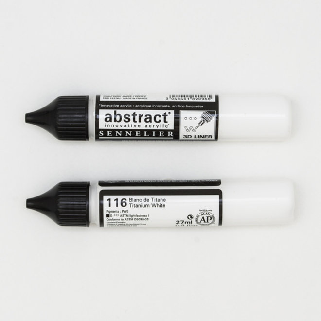 Sennelier Acrylic Abstract Liner 27ml  Titanium White