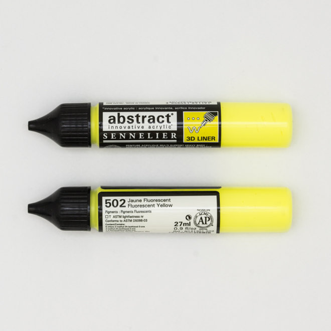 Sennelier Acrylic Abstract Liner 27ml  Fluorescent Yellow