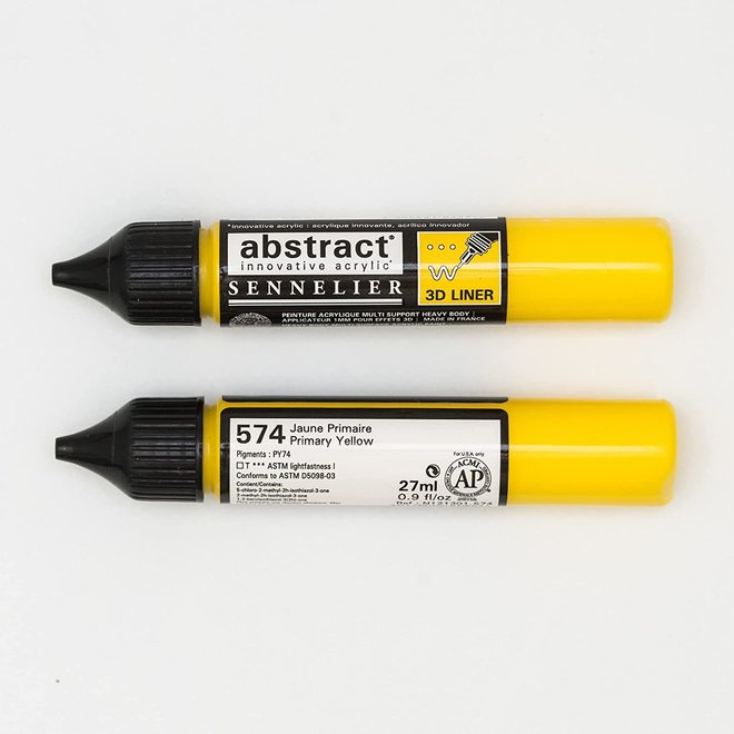 Sennelier Acrylic Abstract Liner 27ml  Primary Yellow