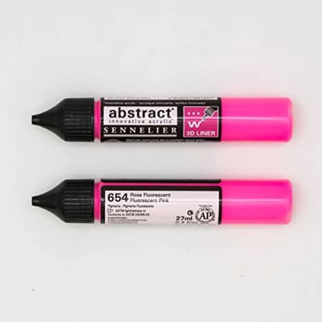 Sennelier Acrylic Abstract Liner 27ml  Fluorescent Pink