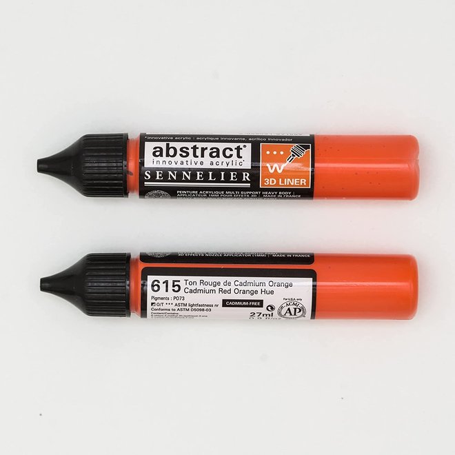 Sennelier Acrylic Abstract Liner 27ml  Cadmium Red Orange Hue