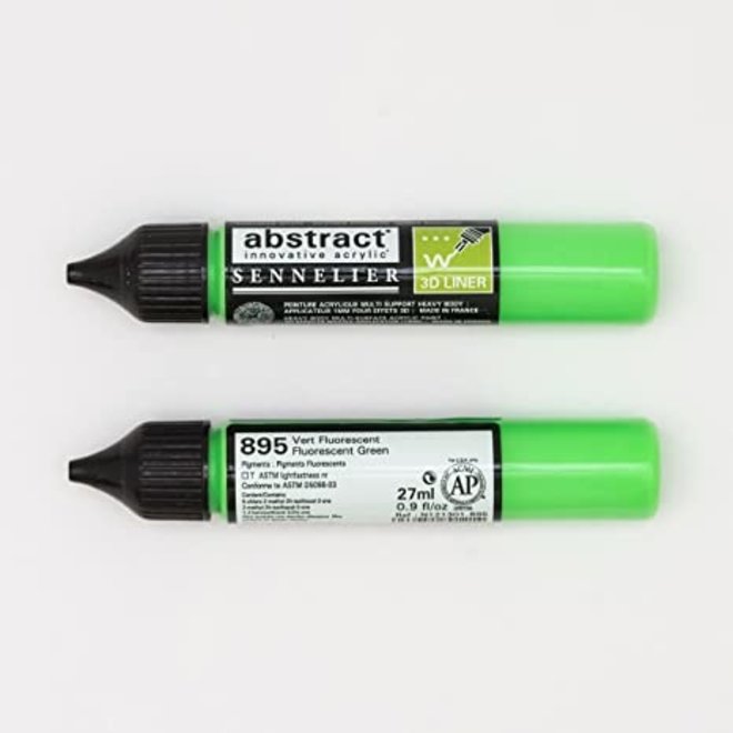 Sennelier Acrylic Abstract Liner 27ml  Fluorescent Green