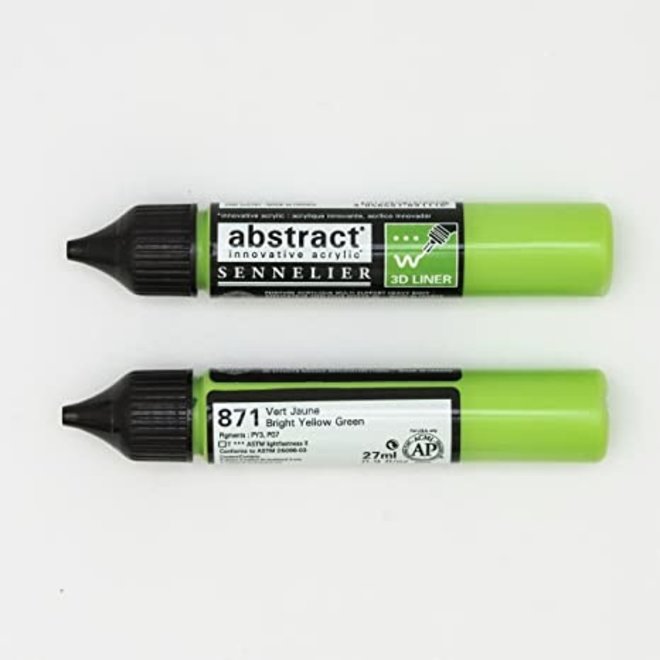 Sennelier Acrylic Abstract Liner 27ml  Bright Yellow Green