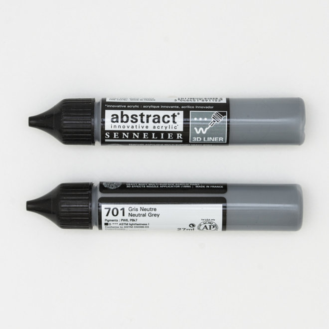 Sennelier Acrylic Abstract Liner 27ml  Neutral Grey