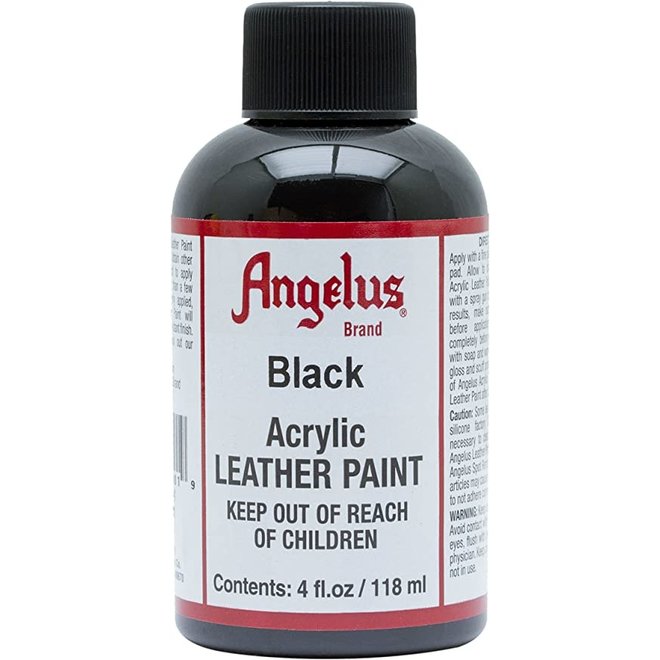Angelus Acrylic Leather Paint, 4 oz. Bottles Black