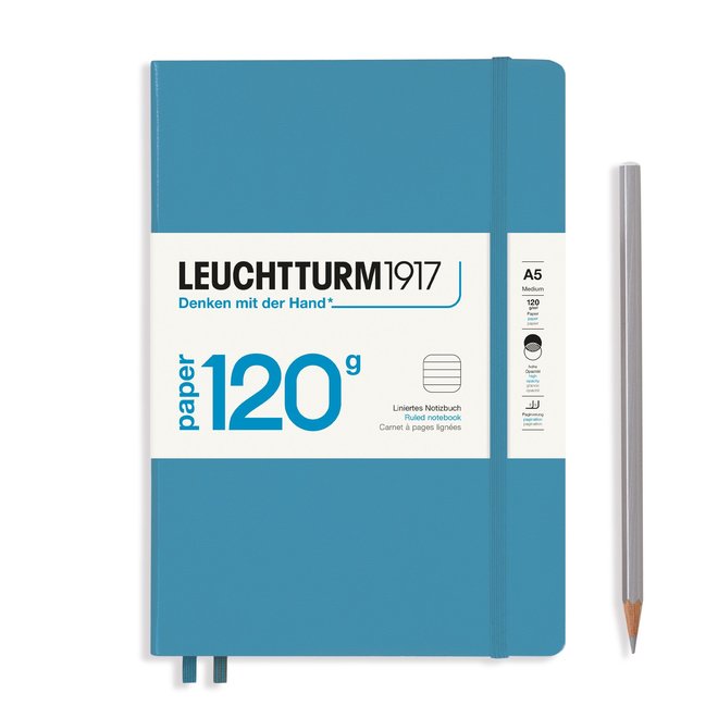 Leuchtturm1917 Notebook 120g Medium Ruled Nordic Blue