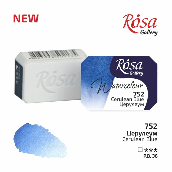 Rosa Gallery Watercolour 2.5ml Full Pan Cerulean Blue #752