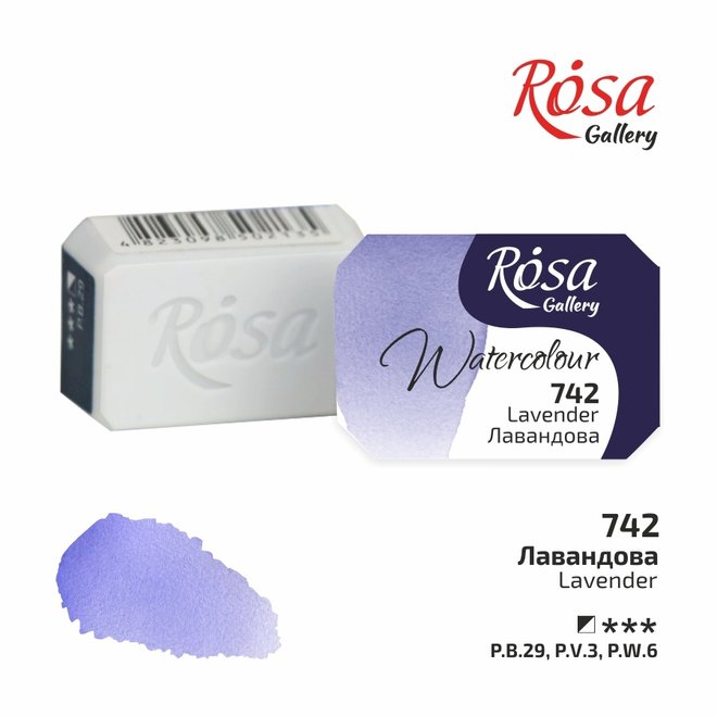 Rosa Gallery Watercolour 2.5ml Full Pan Lavender #742