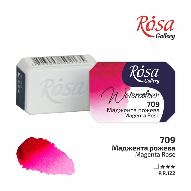 Rosa Gallery Watercolour 2.5ml Full Pan Magenta Rose #709