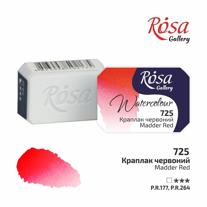 Rosa Gallery Watercolour 2.5ml Full Pan Madder Red #725