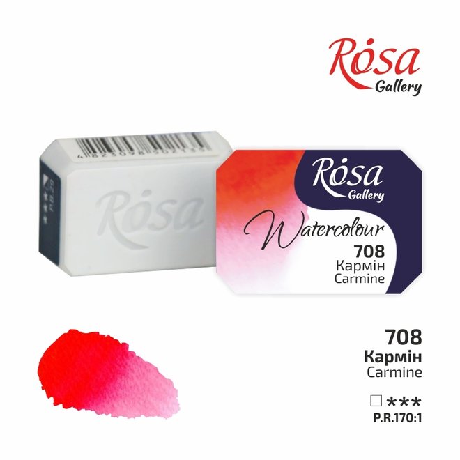 Rosa Gallery Watercolour 2.5Ml Full Pan Carmine 708