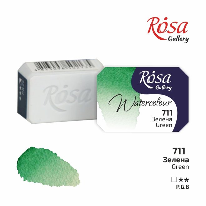 Rosa Gallery Watercolour 2.5ml Full Pan Green #711