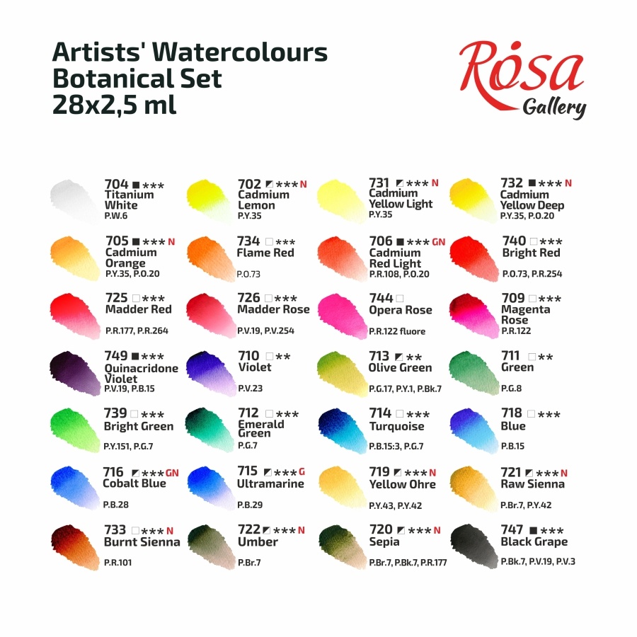  Rosa Gallery Modern Professional Watercolor Paint Set
