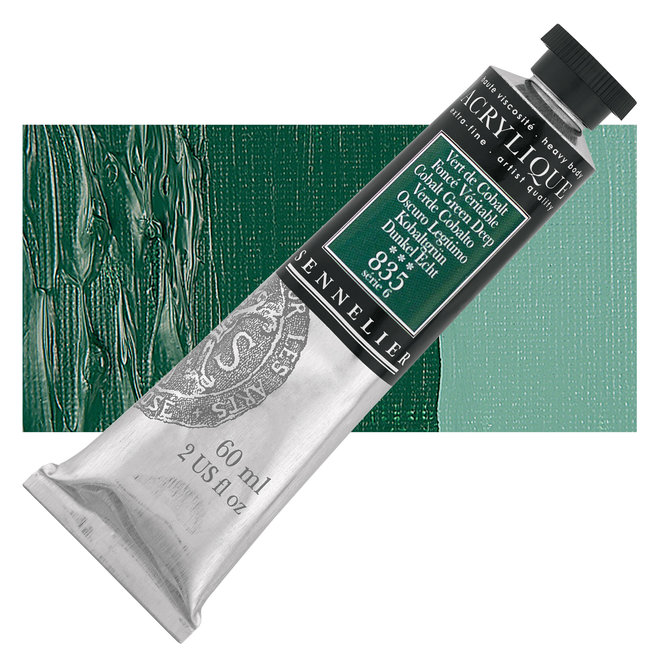 Sennelier Extra-Fine Artists' Acrylics 835 Cobalt Green Deep Series 6 60ml Tube